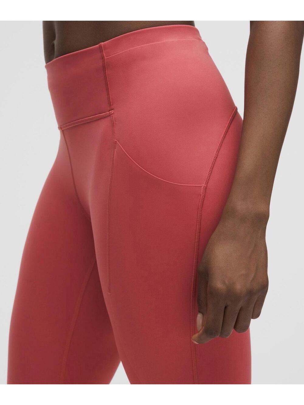 LULULEMON Swift Speed HR Tight 25" Updated Sz 6 Desert Red Crispy Tag Reflective - Picture 4 of 9